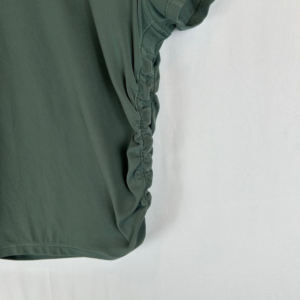 Lululemon All It Takes Short Sleeve T-Shirt Ruched Side Green Slim Fit - Picture 6 of 7